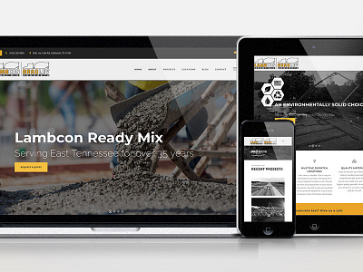 Lambcon Ready Mix concrete construction ready mix responsive wordpress