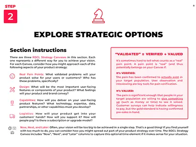 Product Strategy Toolkit document framework layout print strategic strategy worksheet