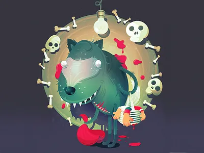 Revenge of Traumatized Wolf blood hood little red revenge riding skull trauma wolf