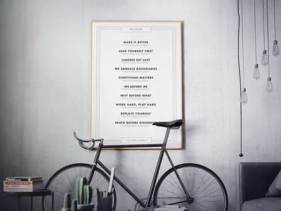 Staff Values church cityhope code frame leadership mission oversize photo print signage values wall