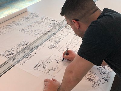 Voice Journey journey process sketching storyboard