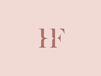 H F Monogram branding emblem geometric icon logo minimal monogram serif type