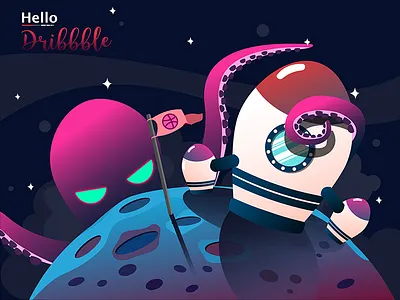 Hello Dribbble debut dribbble hello invite