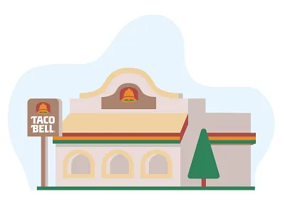 For the Love of the Bell pt. III burritos california flat icon illustration restaurant retro shane harris taco bell taco tuesday tacos vintage