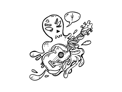 Music Guardian doodle guardian guitar guitarist music water