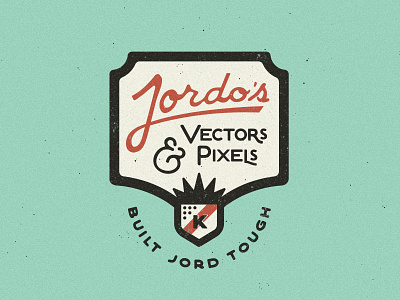 Vectors, pixels 'n' such badge logo retro script