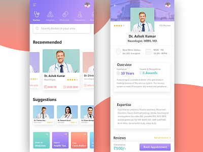 Healthcare App - Find your Doctor health care icon design ux design visual design