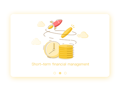 Financial Management bank bonus cash coin financial gold illustration management money rocket short term time