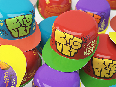 Bigurt branding cape child children colore lettering logodesign logotype packagedesign packaging rap yogurt