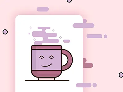 Illustration art coffee colorful cup illustration tea