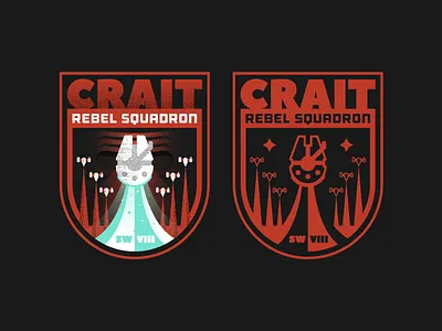 The Last Jedi badge crait design icon illustration millennium falcon movie sci fi space star wars texture vector