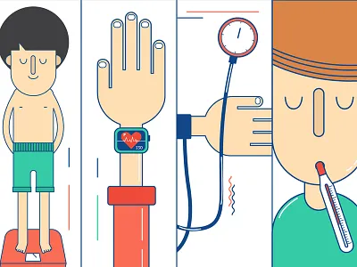 Mir_01 cure cute diabete flat illustrations