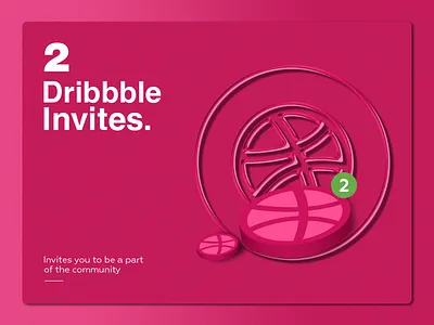 Dribbble Invites battik business colors design dribbble invite simple tag two vector