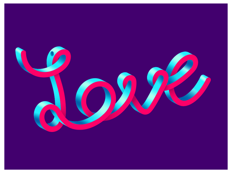 L O V E gif illustration