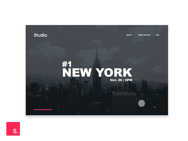 InVision Studio - Studio events prototype animation concept design desktop inspiration invision invisionstudio motion noam prototype studio