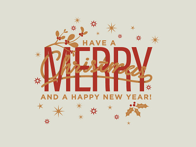 Merry Christmas! christmas gold merry christmas red script typography