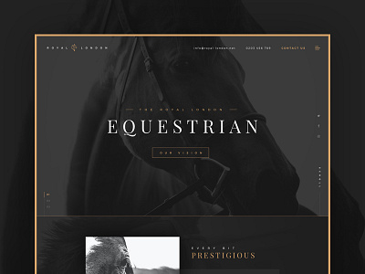 Equestrian black equestrian gold horses prestige sketchapp stables themeforest