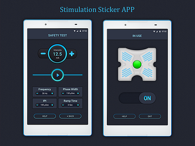 Stimulation Sticker APP app tablet ui