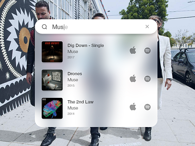 Daily UI #022 dailyui music search ui