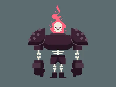 Bone Thug bone character design fire flame illustration skull thug vector video game