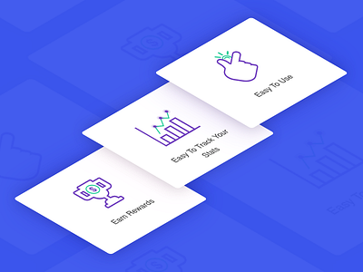 Feature Icons easy to use icons isometric photoshop reward points stats webkul