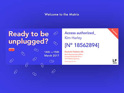 Landing.Festival 2018 Ticket berlin branding conference design festival germany tech ticket ui ux