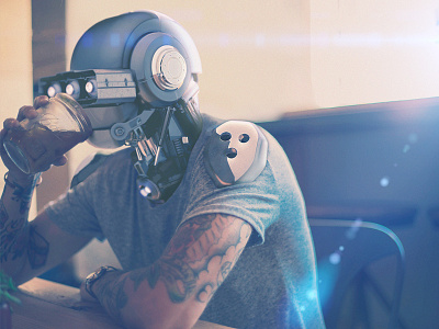 Paranoid Android 2 head hipster mech robot