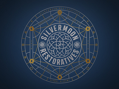 Silvermoon Restorative circle logo mandala sacred geometry succulent