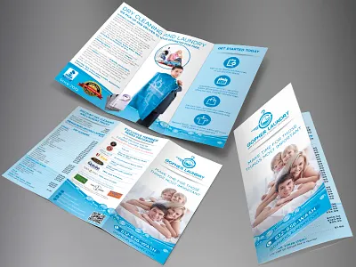 Contest Winning Trifold Brochure Design for a Gopher Laundry brochure dry cleaning laundry layout trifold