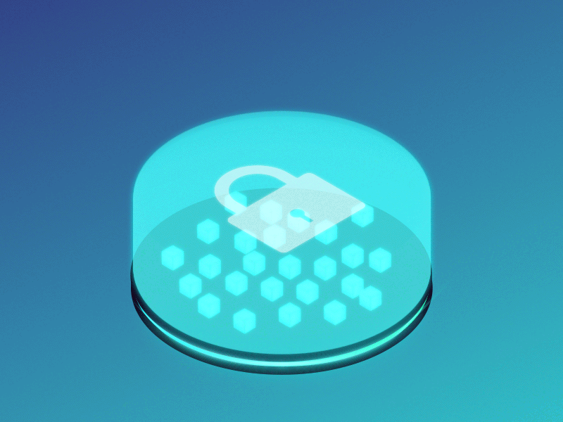 Secured Data Storage animation data illustration isometric secure storage