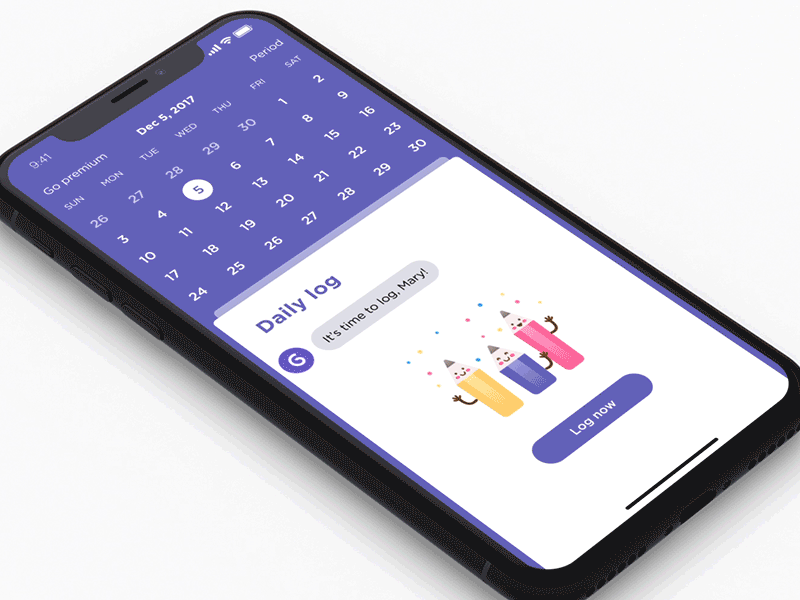 Log app clean design iphonex kaokao motion ui ux