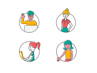 Freelancers freelancer icon illustration people