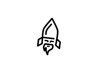 Rocketman Logo Icon barber shop beard branding design icon idea logo design logo designer rocket smart logo