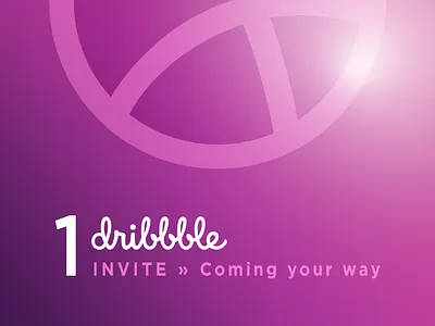 1 Dribbble Invite account dribbble invitation invite prospect