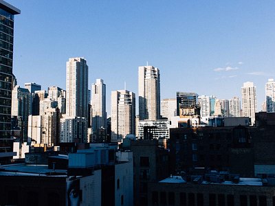 Chicago Skyline blue chicago photography skyline summer