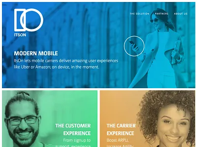 ItsOn Corporate Site graphic design monochromatic web design web dev