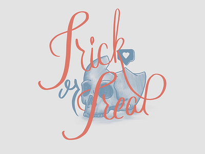 Trick Or Treat halloween illustration skull social media trick or treat