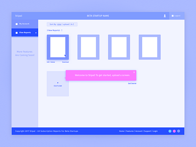 Stipal - Report Page dallastexas fide forhire interface minimal sitedesign startup ui ux uxreport webapp wireframe