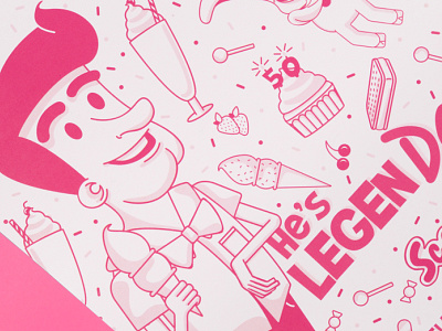 Scoops Branding 60s candy ice cream ice cream shop man shop