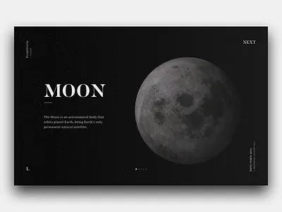 Moon amazing beauty great interface moon page site space ui ux web