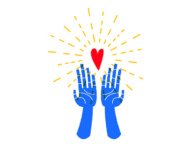 ✨ ❤️ ✨ charity generosity giving hands heart hope illustration light love rebound sticker sticker mule