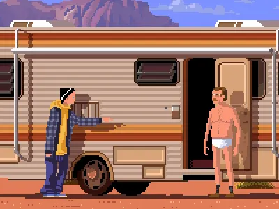Breaking Bad 8bit breaking bad charater game gaming nostalgia pixel art retro