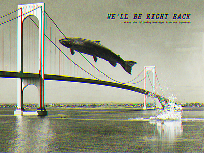 Salmon Migration bridge photoshop salmon vintage