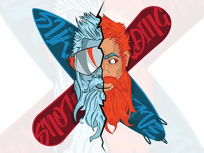 Old Man Life Style blue board extreme lifestyle old red snow snowboarding surf surfing