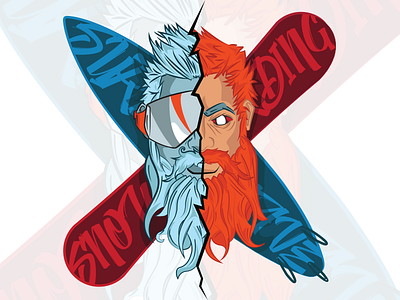 Old Man Life Style blue board extreme lifestyle old red snow snowboarding surf surfing