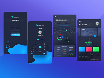 cyro bank app analystic app bank dashboard design ico mobile payment token ui wallet