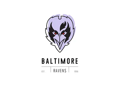 Ravens baltimore design football icon illustration illustrator logo maryland nfl ravens vintage