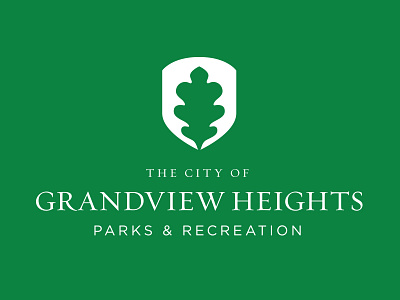 City of Grandview Heights Logo brand city columbus community crest grandview leaf logo oak shield tree