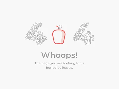 404 Page 008 404 apple autumn dailyui leaf leaves page