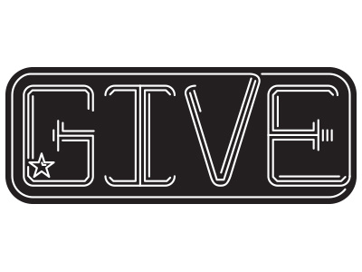 GIVE custom custom type enclosure give giving lettering mono monoweight type typography